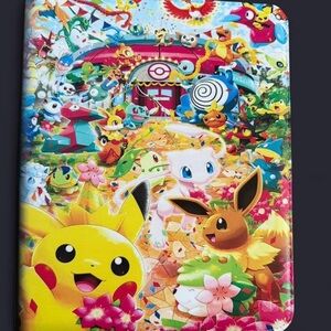 Pokémon Pocket Binder  W/ 9 Pocket Game Sport Trading Card Storage Album Pikachu